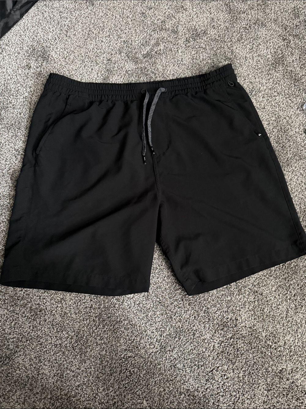 Quiksilver Men's Black Swim Trunks with Drawstring